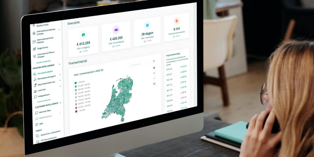housing analytics op een computerscherm